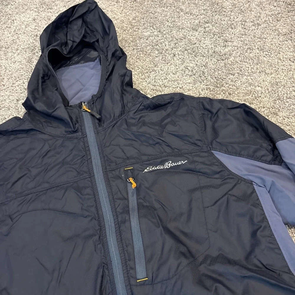 Eddie Bauer Full Zip Up Lightweight Hiking Jacket Men's Small Nylon Zip Pocket